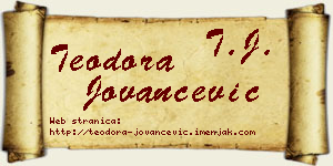 Teodora Jovančević vizit kartica